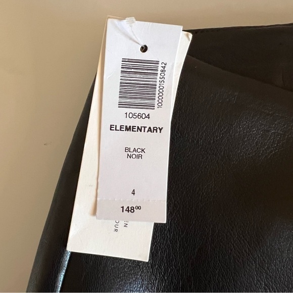 WIFRED | Black boxer style front tie high waisted Aritzia vegan leather pants - Picture 13 of 16